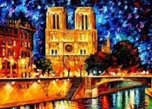 Laden Sie das Bild in den Galerie-Viewer, Malen nach Zahlen für Erwachsene | Notre Dame in der Nacht | Figured'Art