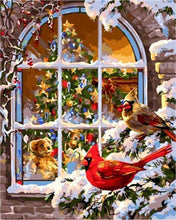 Laden Sie das Bild in den Galerie-Viewer, Malen nach Zahlen für Erwachsene | Teddybär am Fenster | Figured'Art