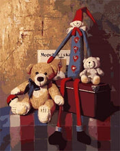 Laden Sie das Bild in den Galerie-Viewer, Malen nach Zahlen für Erwachsene | Teddybär und Puppen | Figured'Art