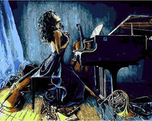 Laden Sie das Bild in den Galerie-Viewer, Malen nach Zahlen für Erwachsene | Nachdenklicher Pianist | Figured'Art