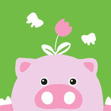 Laden Sie das Bild in den Galerie-Viewer, Malen nach Zahlen für Kinder | Pinkes Schwein mit Tulpe | Figured'Art