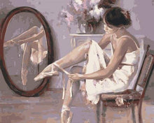 Laden Sie das Bild in den Galerie-Viewer, Malen nach Zahlen für Erwachsene | Anziehen der Ballerinaschuhe | Figured'Art