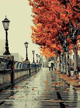 Laden Sie das Bild in den Galerie-Viewer, Malen nach Zahlen für Erwachsene | Spaziergang am Quai Herbst | Figured'Art