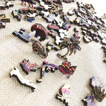 Laden Sie das Bild in den Galerie-Viewer, 2D Holzpuzzle – Blauer Löwe im Profil