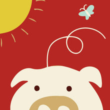 Laden Sie das Bild in den Galerie-Viewer, Malen nach Zahlen für Kinder | Schwein mit Schmetterling | Figured'Art