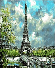 Laden Sie das Bild in den Galerie-Viewer, Malen nach Zahlen für Erwachsene | Eiffelturm und bewölkter Himmel | Figured'Art