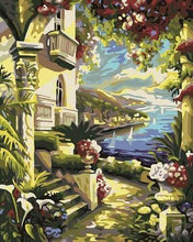 Laden Sie das Bild in den Galerie-Viewer, Malen nach Zahlen für Erwachsene | Villa in der Nähe des Meeres | Figured'Art
