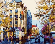 Laden Sie das Bild in den Galerie-Viewer, Malen nach Zahlen für Erwachsene | Stadt im Herbst | Figured'Art