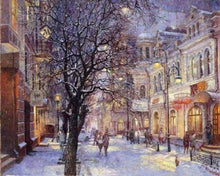 Laden Sie das Bild in den Galerie-Viewer, Malen nach Zahlen für Erwachsene | Stadt im Winter | Figured'Art